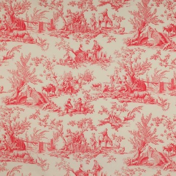 Tissu Bellegarde Rouge de Manuel Canovas | Laurine Déco