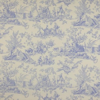 Tissu Bellegarde Bleu de Manuel Canovas | Laurine Déco