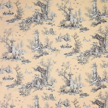 Tissu Jardin du Luxembourg Sépia de Manuel Canovas | Laurine Déco