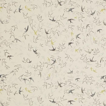 Tissu Song Birds Ecru - Sanderson