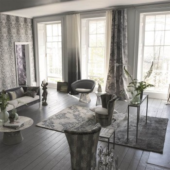 Papier peint Kashgar Platinum - Alexandria - Designers Guild