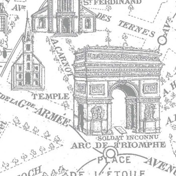 Papier Peint Plan de Paris monumental gris de Maison Leconte | Laur...