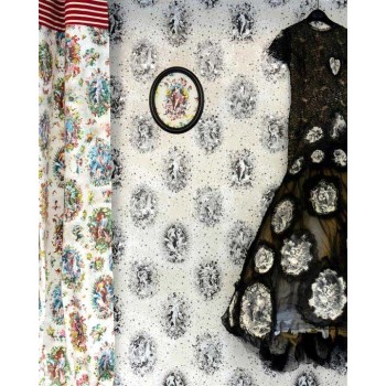 Papier peint Enlaces Argent Jean-Paul Gaultier