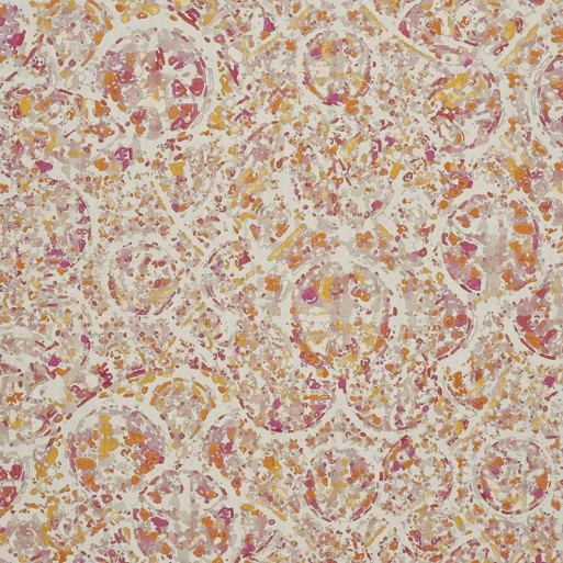 Heure suspendue Vitrail Jaune Orange Framboise
