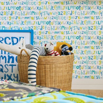 Papier peint letters play