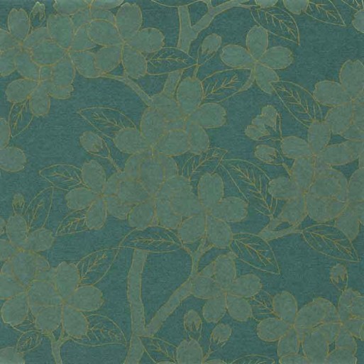 Papier peint camellia teal