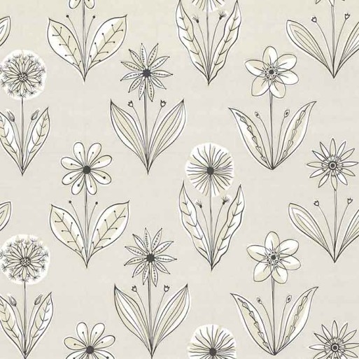 Papier peint florette classic grey