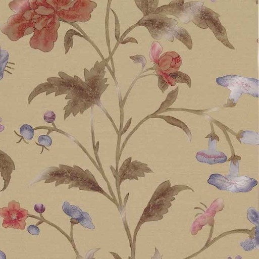 Papier peint china rose bronze