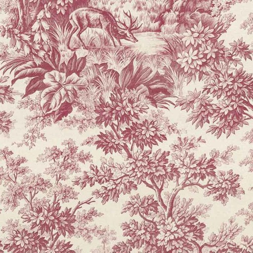 Papier peint Stag Toile burgundy