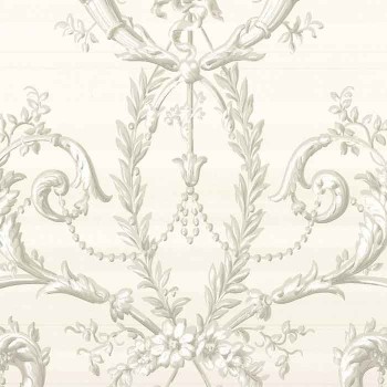 Papier peint Versailles argent