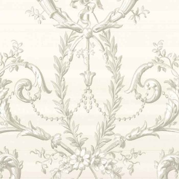 Papier peint Versailles argent