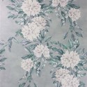 Papier Peint Rhodora White / Teal / Gilver W7022-04