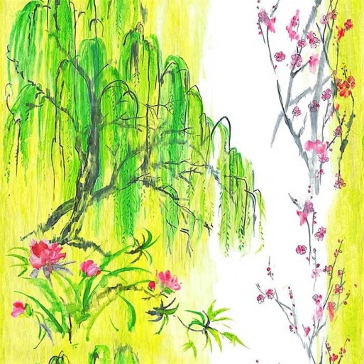 Tissu Willow Flower Acacia