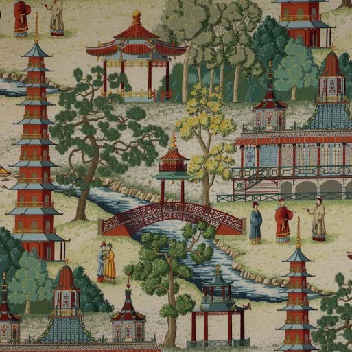 Tissu Pagoda Rouge