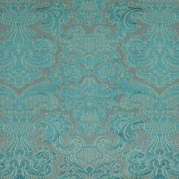 Tissus Brocatello Turquoise Nil