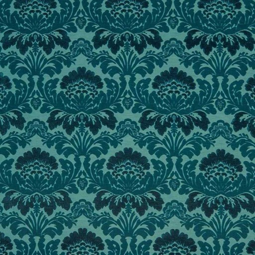 Tissu Velours Duomo Turquoise Algue