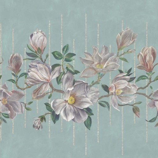 Magnolia Frieze Charcoal / Pink