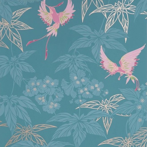 Grove Garden Teal / Pink