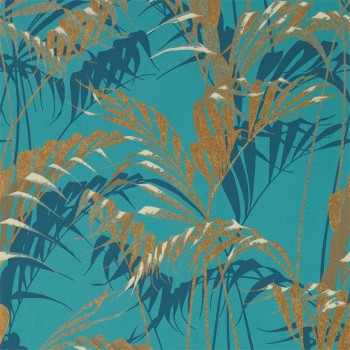 Palm House Teal / Gold