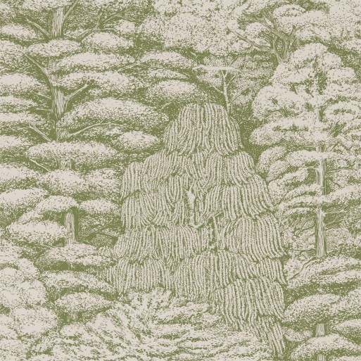 Woodland Toile cream/green