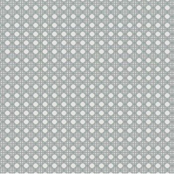 Rattan overlay lattice bleu