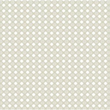 Rattan overlay lattice beige