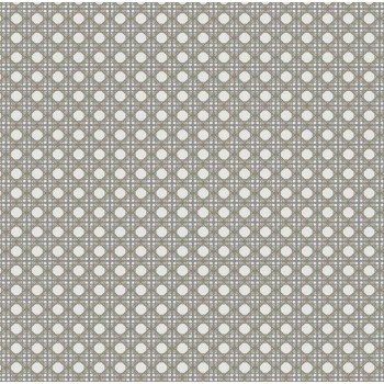Rattan overlay lattice gris