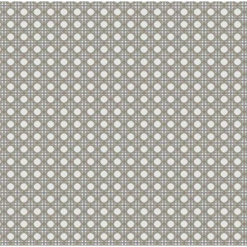 Rattan overlay lattice gris