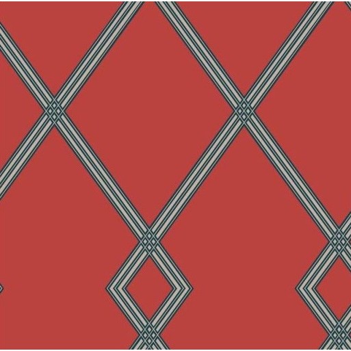 Ribbon Stripe Trellis rouge