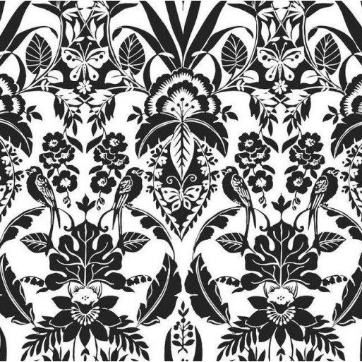 Botanical Damask noir