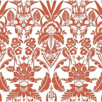 Botanical Damask orange