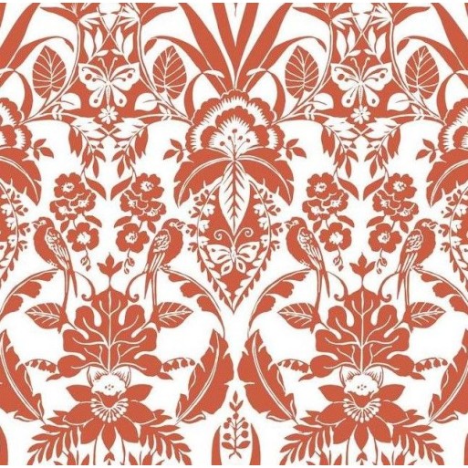 Botanical Damask orange