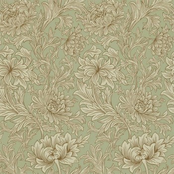 Chrysanthemum toile eggshell/gold