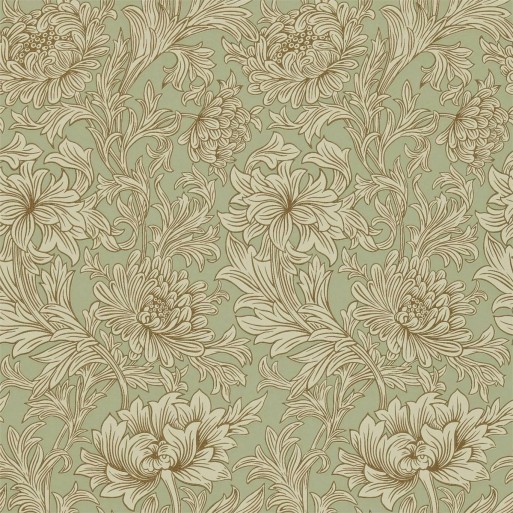 Chrysanthemum toile eggshell/gold