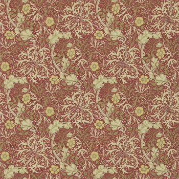 Morris seaweed red/gold