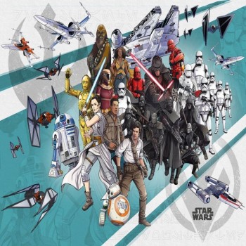 Star wars cartoon collage wide