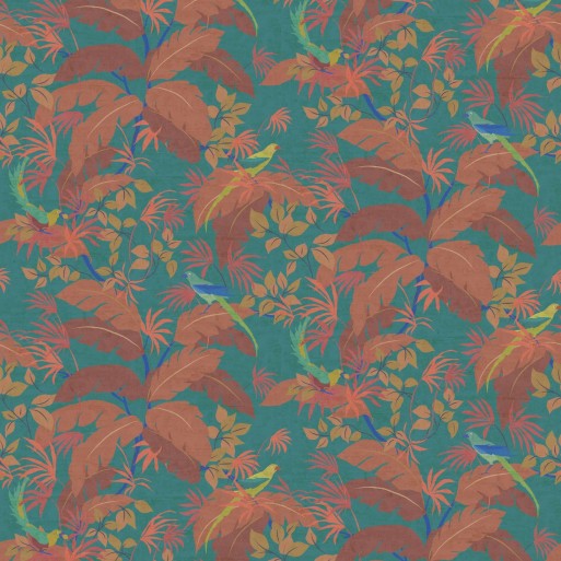 Sur un arbre perché bleu canard
