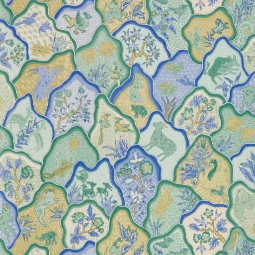 Toile des Indes bleu