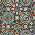 Rosetta Charcoal / Mint W7337-01