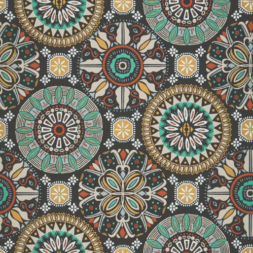 Rosetta Charcoal / Mint W7337-01