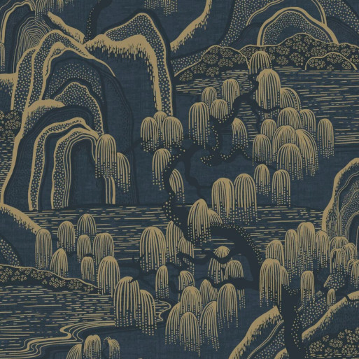 Indigo Garden bleu/or 3132