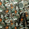 Papier peint Carambolage Pétrole Jean Paul Gaultier