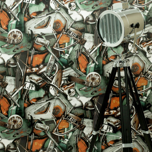 Papier peint Carambolage Pétrole Jean Paul Gaultier