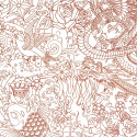 Papier peint Horimono Orange Jean-Paul Gaultier