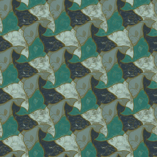 Fish dark/green 23101