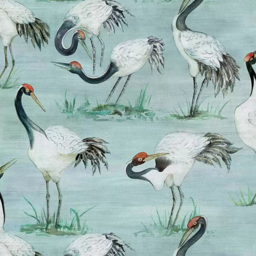 Cranes aqua  W7456-02