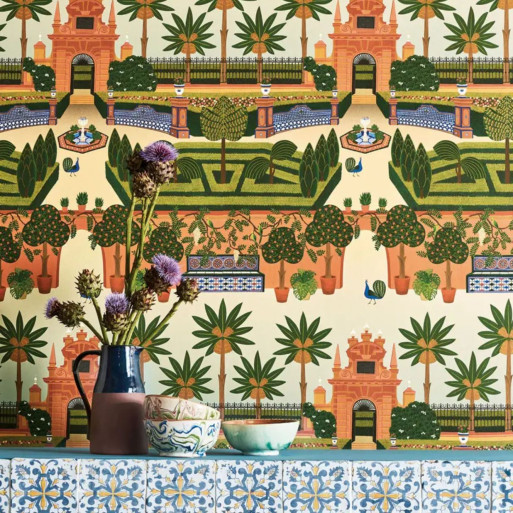 papier peint alcazar gardens