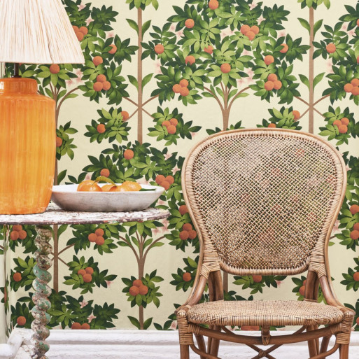 papier peint orange blossom