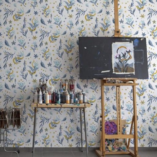 papier peint serpientes y flores