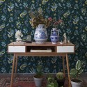 papier peint serpientes y flores